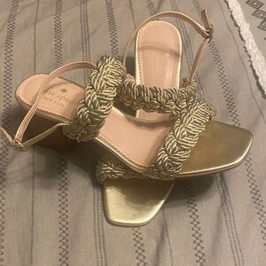 Kate Spade Gold Braided Sandals
